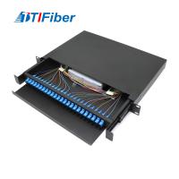 Bâti de support de 19 pouces 12 24 boîtes gauches d'arrêt de tableau de connexion des fibres de Sc