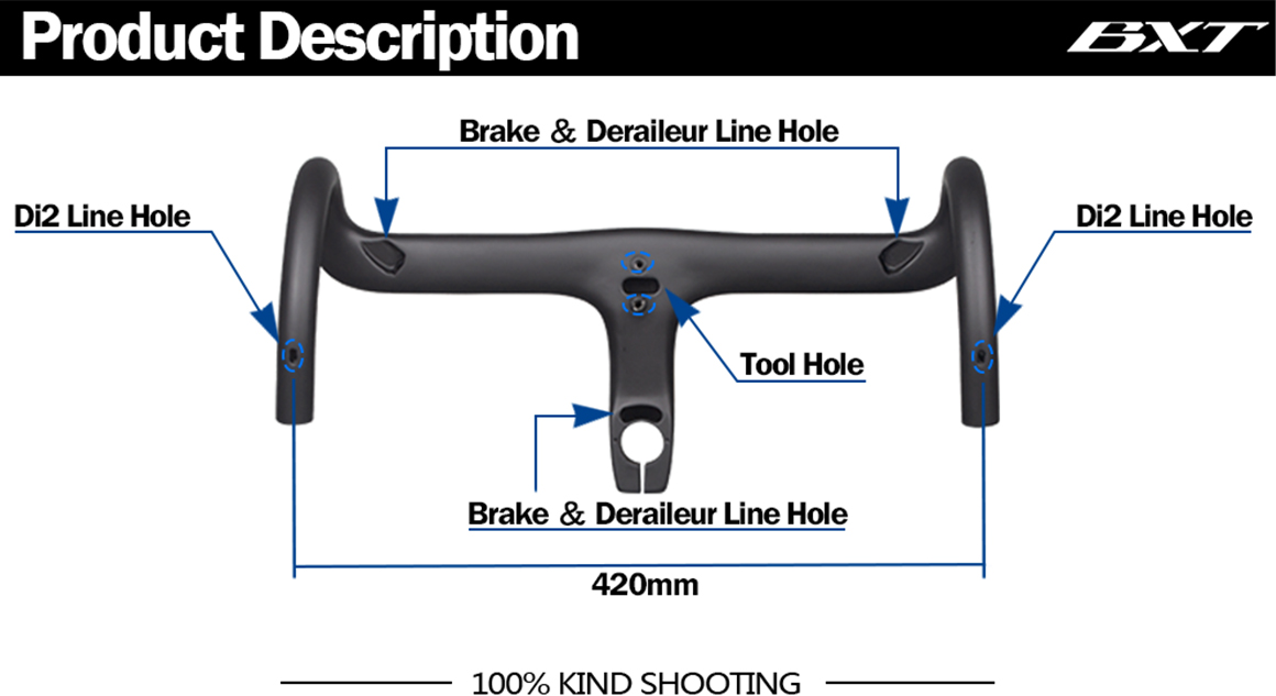 Handlebar велосипеда дороги углерода Handlebar Aero интегрированный для колес велосипеда 700c