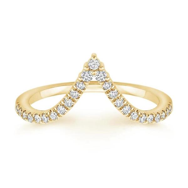 Petite Taper Solitaire Engagement Ring With 0.75 Carat Round Diamond