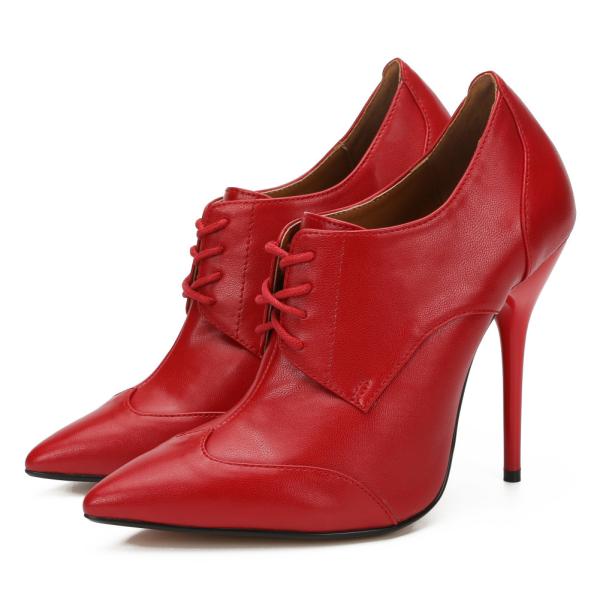 Sexy Women Plum Pointed Toe High Heel Lace Up Ankle Fashion Trendy Boots Slipper Sandals