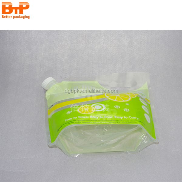 2L/3L/5L Spout Pouch Foldable Outdoor Grains Drink Plastic Bags Water Bag for Water Storage with Handle