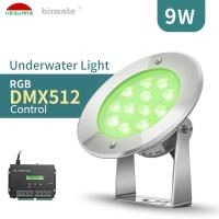 As luzes conduzidas subaquáticas de 380LM RGB submergem o cabo do VDE das luzes IK10 da piscina