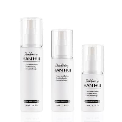 O cosmético redondo engarrafa a garrafa do ANIMAL DE ESTIMAÇÃO de 50ML 80ML100ml com tampão excedente