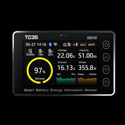 Moniteur de batterie à écran tactile 3,5 pouces TC35 haute résolution avec BT