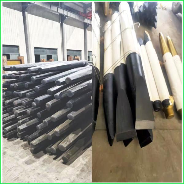 Crushing Ore Bed Breaker Hammer Chisel 180mm 55 Hardness Chisel For Rock Breaker