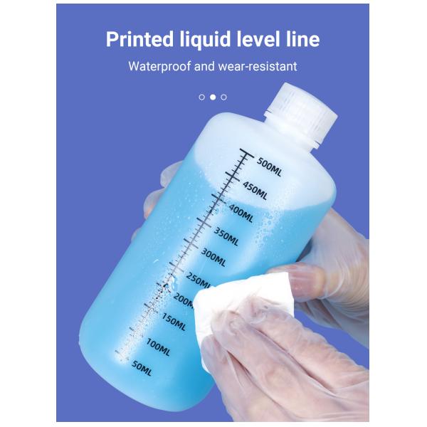 Narrow Neck Plastic Bottle With Scale Line Medicine Liquid Packaging Container