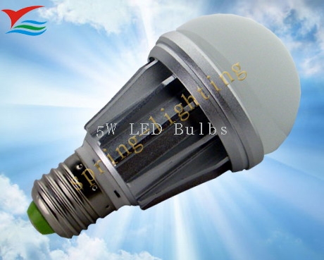 Ce & RoHs approval 5W / AC90V - 260V / 2700 - 7000k / 75 CRI LED ball bulbs
