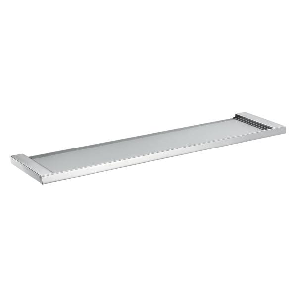Kid Friendly Wall Mounted Glass Shelf With Metal Polished Finishing Stinless Steel 304