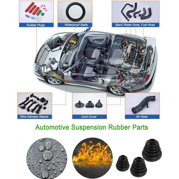 Rubber Accessories Automotive Suspension Rubber Parts Customized Size Rubber Sleeve