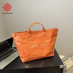 Fashion Dupont Paper Bag for Women 2026 New Trend Commuting Large Capacity Washable Tyvek Tote Shopping Bag with PVC Outer Layer