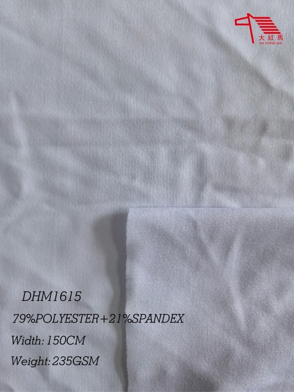 79/21 Polyester Spandex Plain Cloth High Recovery 235GSM for Sportswear
