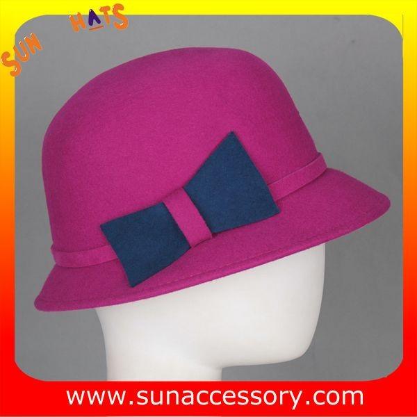 T1631162 Sun Accessory customized  winner  fashion 100% wool felt cloche hats, women hats and caps wholesaling