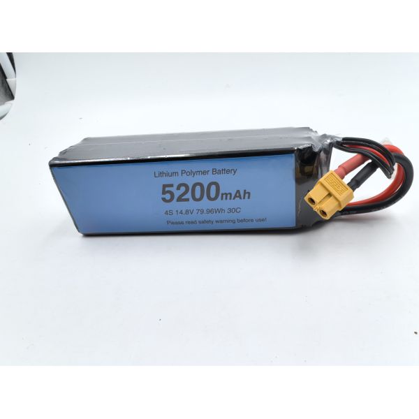 4S 14.8V 5200mAh 30C LiPo Battery - 79.96Wh Long Flight Time Drone Battery for Heavy Lift, Aerial Photography & Industrial UAVs, Airline Safe (<100Wh)