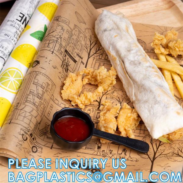 Unbleached Deli Wax Paper Sheets For Food, Basket Liners Food Picnic Paper Sheets Greaseproof Deli Wrapping