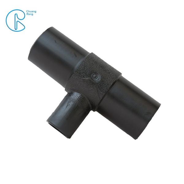 Black Color Sewage Treatment HDPE Butt Fusion Reducing Tee