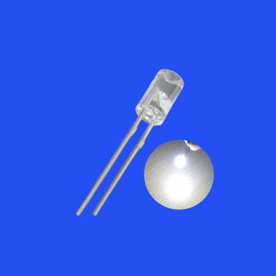 LED flashing 4mm 0.5Hz 1/2 ciclo de trabalho Branco 12000K 1000mcd 80deg Forma côncava cabeça sem flange piscando LED