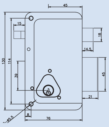 Brass  Steel Rim Door Lock Door Anti Theft Rim Cylinder Lock