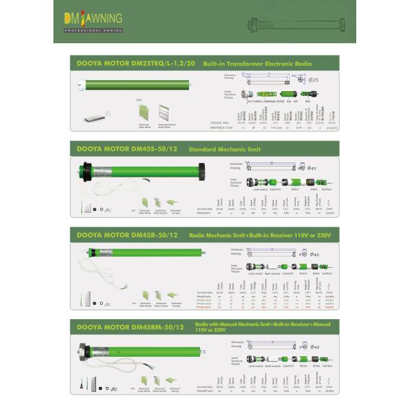 WHOLESALE AWNING MOTOR ROLLER TUBULAR MOTORS FOR MOTORIZED SHADES