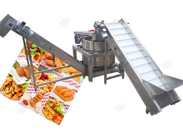 Henan GELGOOG Automatic Fryer Machine Deoiling High Rotating Speed For Fried Food