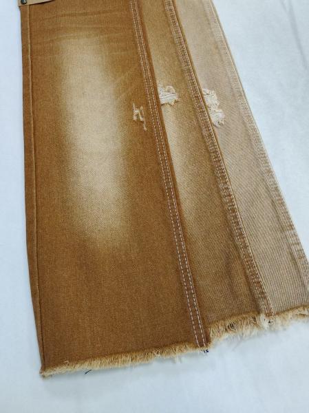 Tejido denim estilo sarga derecha color CAQUI, tejido con construcción 10*7, para vaqueros