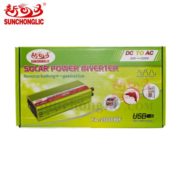 2000W Modified Sine Wave Power Inverter with USB 5V 1A and AC230V Output for Home and Industrial Use