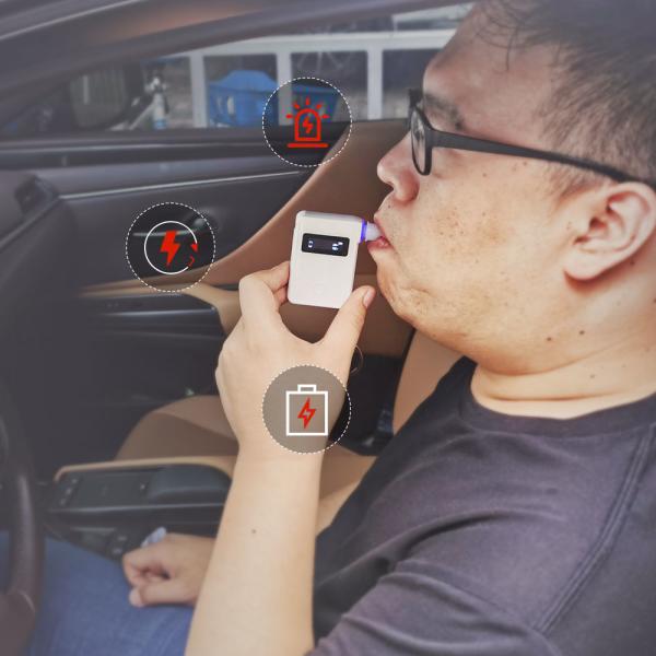 CE RoHS Professional Fuel Cell Breathalyzer 1*AAA Batteries