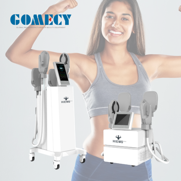4 Handles EMS Sculpting Machine Featuring Air Cooling in Machine and Handle Operating at Frequency 5 to 100Hz for Enhanced Muscle Sculpting
