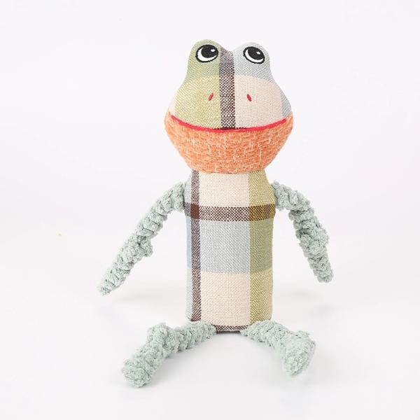 Canvas Squeaky Dog Pet Toys Bite Resistant With Sound Tube Molar Puppy Teething Toys 70g