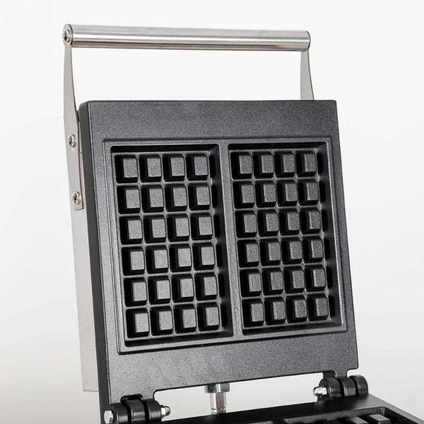 Lojas de alimentos e bebidas Fabricante de waffles quadrados elétricos comerciais com fatias simples/dobras