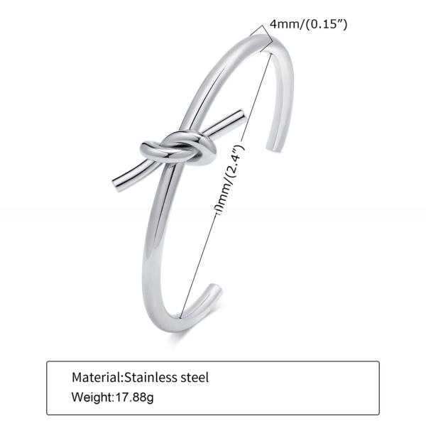 Geometric Stainless Steel Cuff Bracelet Bangle Adjustable For Mom Wife Mother