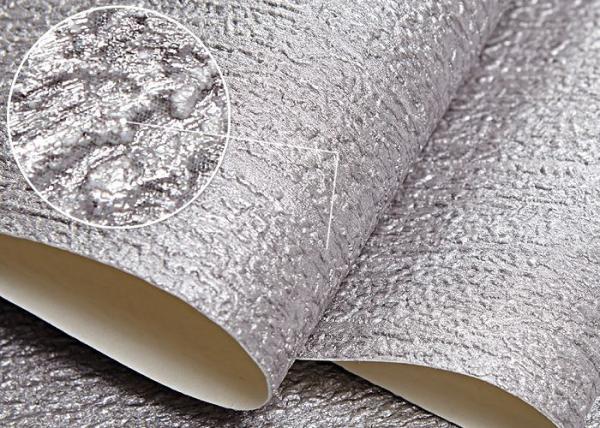 Luxury Embossed Washable Vinyl Removable Wallpaper For TV Background / Living Room