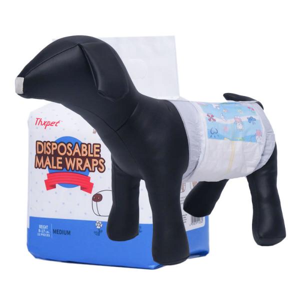 Elastic Waistband Disposable Male Dog Diapers Leak Proof Dog Disposable Nappies