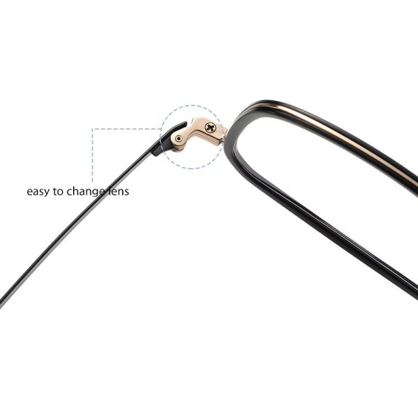 Vidros claros do titânio do acetato da lente, OEM unisex dos vidros do quadro do metal