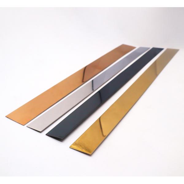 Gold Mirror Stainless Steel Trim Polishing Flat Metal Tile Trim For Furniture