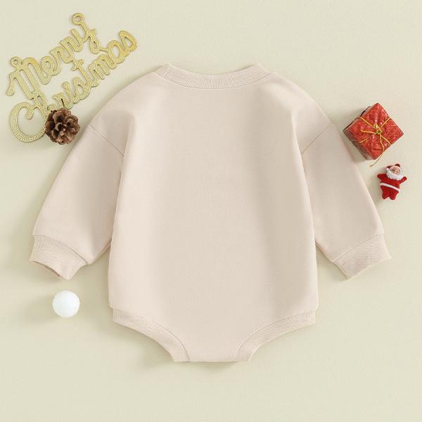 1 Pcs Custom Tag Christmas Cotton Romper Spring Autumn Newborn Infant Toddler Boys Girls Clothing Long Sleeve baby Cloth