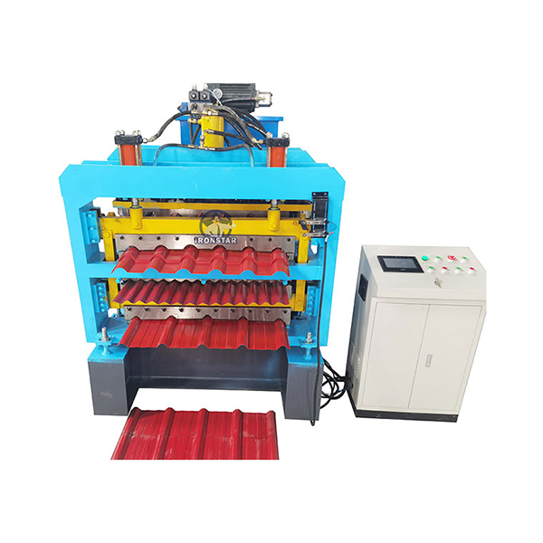 “China Factory 49mm 69mm Two Sizes 2 In 1 Double Rows Stud Roll Forming Machine Servo Driving Drywall Profile Forming Machine”