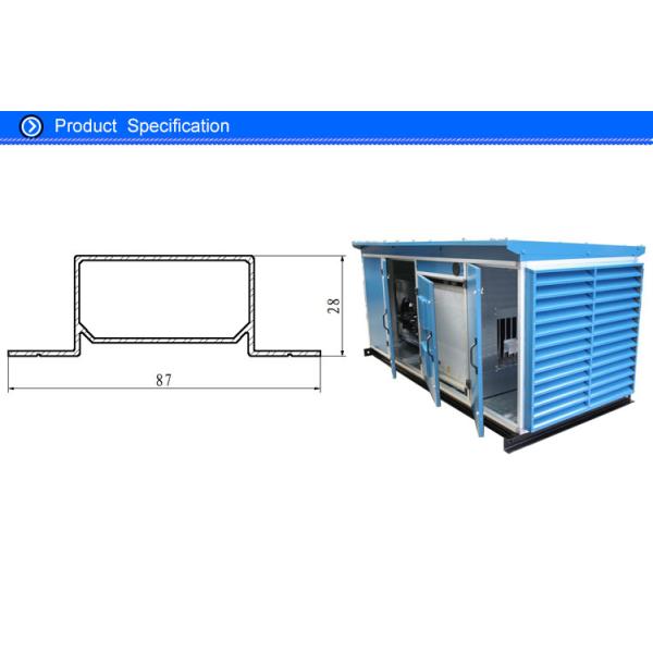 HVAC Anodized Aluminium Frame Profile , EN 755 CB/T 6892 Extrusion Aluminum Profiles