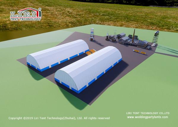 Durable Warehouse Storage Tent With PVC Cover Wind Load 100km/H