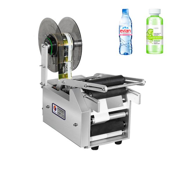 Manual Bottle Flat Labeling Machine , 1mm accuracy Self Adhesive Label Applicator