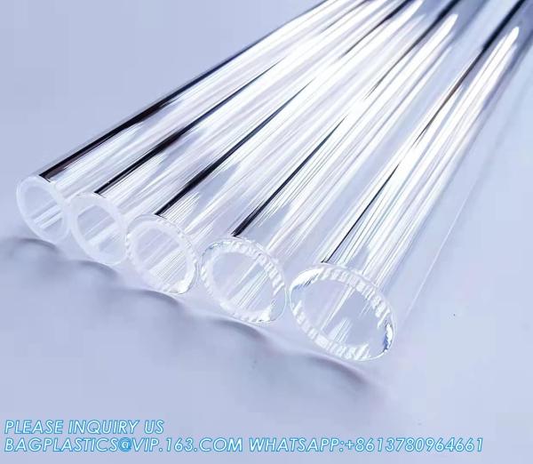 4 Inch Long 10 Pieces Glass Borosilicate Blowing Tubes 12 Mm OD 2mm Thick Wall Tubing, Clear Tubes For Art DIY