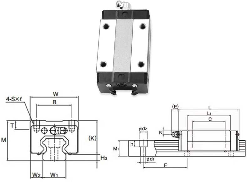 Strict Quality Inspection Linear guide HSA15A Rubber Machinery Linear Guide