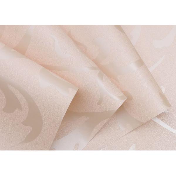 European Style Embossed Vinyl Wallpaper Silver Grey Leaf Pattern for Home , Hotel