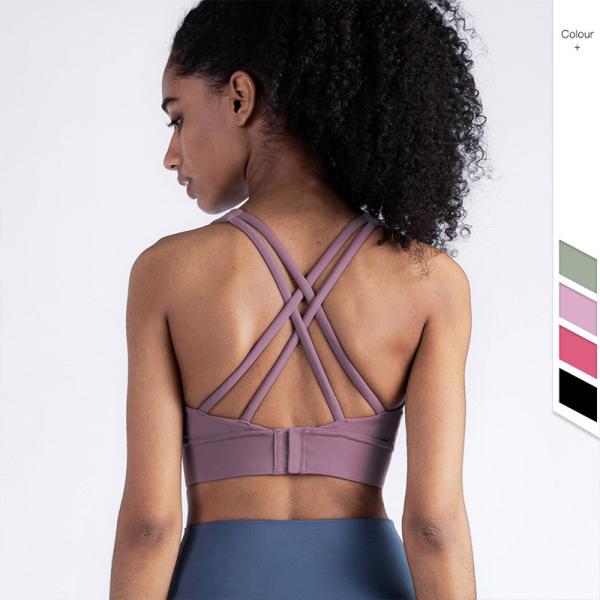 O sutiã sexy Traceless de 7 esportes das mulheres de Nuls das cores curva a parte superior traseira da colheita do amortecedor