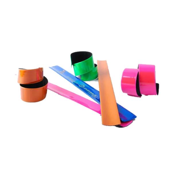 Portable Custom Reflective Slap Bracelets , Slap Wrap Reflective Bands Rectangle Shape