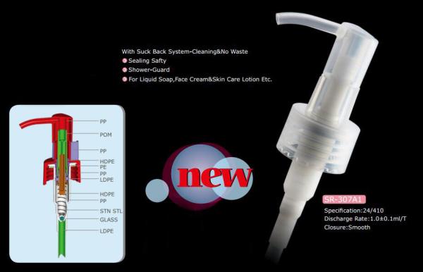 Plastic Screw Lotion Pump, 1.00±0.10ml/T,24/410