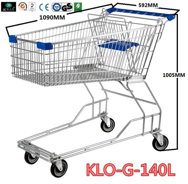 Low Carbon Steel 4 Wheels Metal Wire Shopping Shopping Trolleys For The Elderly German Type
