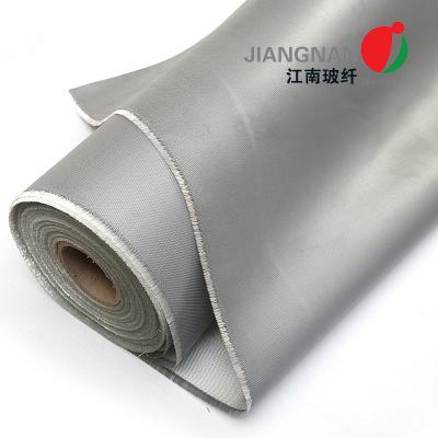 15oz Gary Color 4HS E Glass Silicone Coated Fiberglass Fabric , Silicone Coated Glass Cloth
