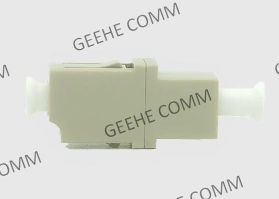 Multimode Simplex Beige OM3 Plastic LC Fiber Optic Adapter No Flanges