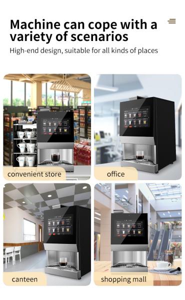 15.6 Inch Touch Screen Bean To Cup Coffee Vending Machine with Built-in Grinder