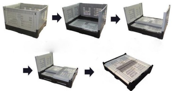 Static Load 4T HDPE Collapsible Pallet Box for Industrial Storage and Transportation